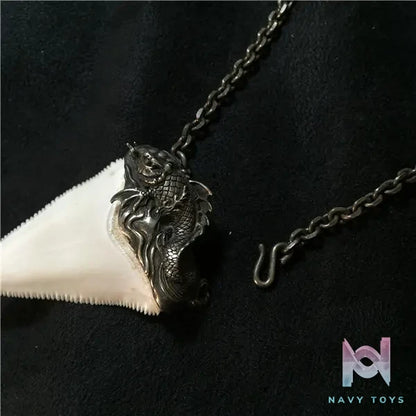 Raven Studio (silver jewelry) – Original Exclusive Custom Koi Fish Shark Bezel‑Set Pendant Original