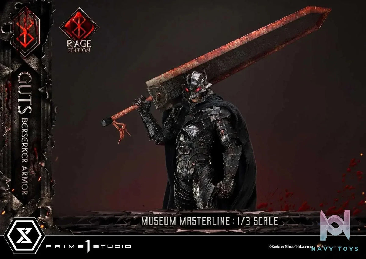 Museum Masterline Berserk Guts, Berserker Armor Rage Edition MMBR-03 MMBR-03DX MMBR-03DXS (Licensed) - Prime 1 Studio resin statue Navy Toys anime figure