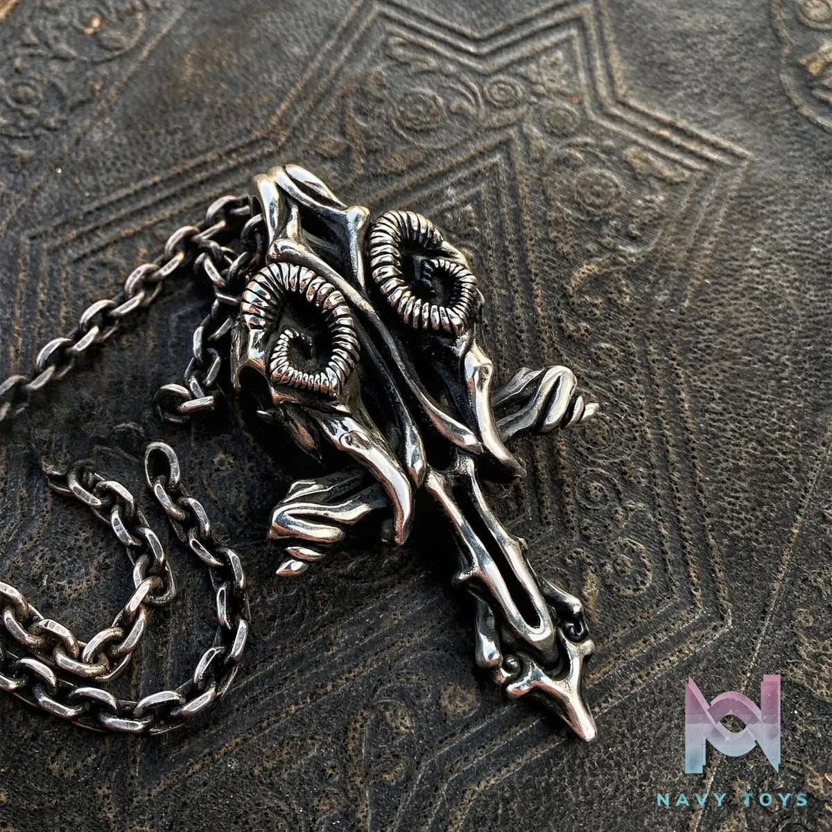 Raven Studio (silver jewelry) – Evil Goat Head Pendant Necklace Original