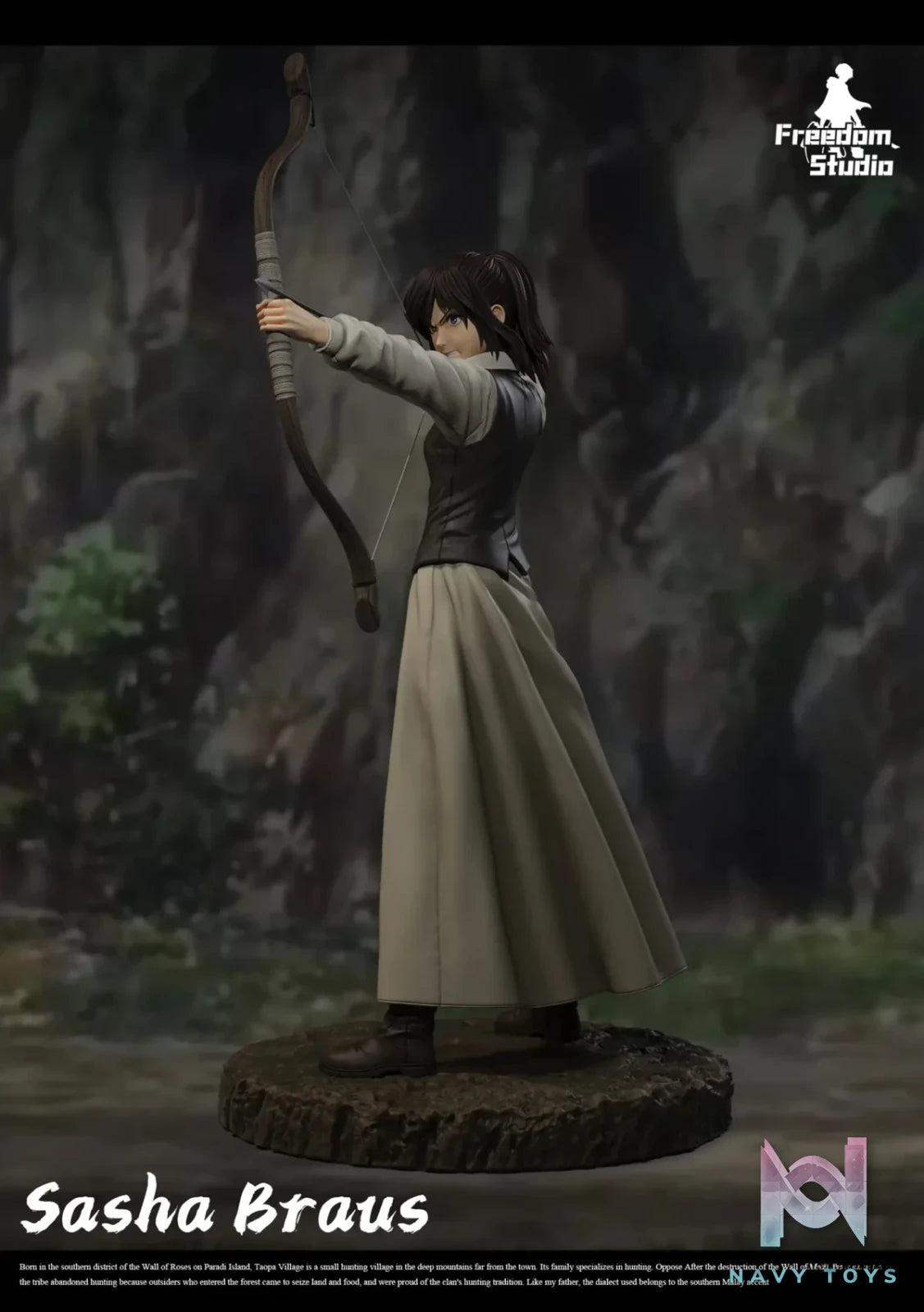Freedom Studio - Attack on Titan Archery - Sasha Braus resin statue Navy Toys anime figure