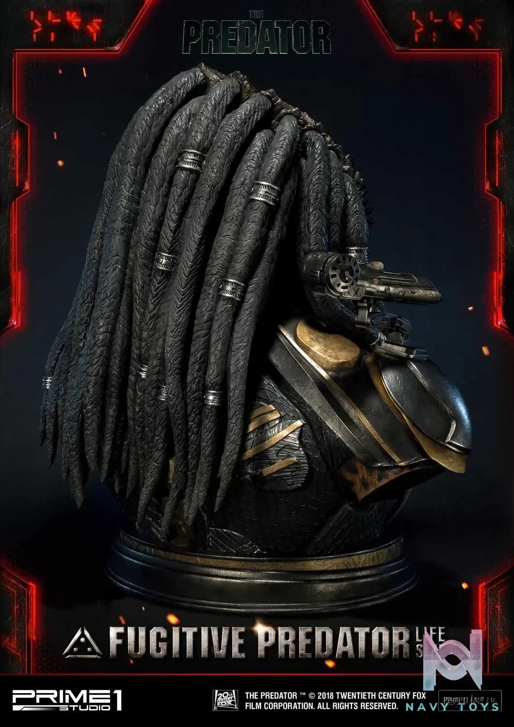Prime 1 Studio – Life Size Bust The Predator (Film) Fugitive Predator LSTPR-01 LSTPR-01DX (Licensed)