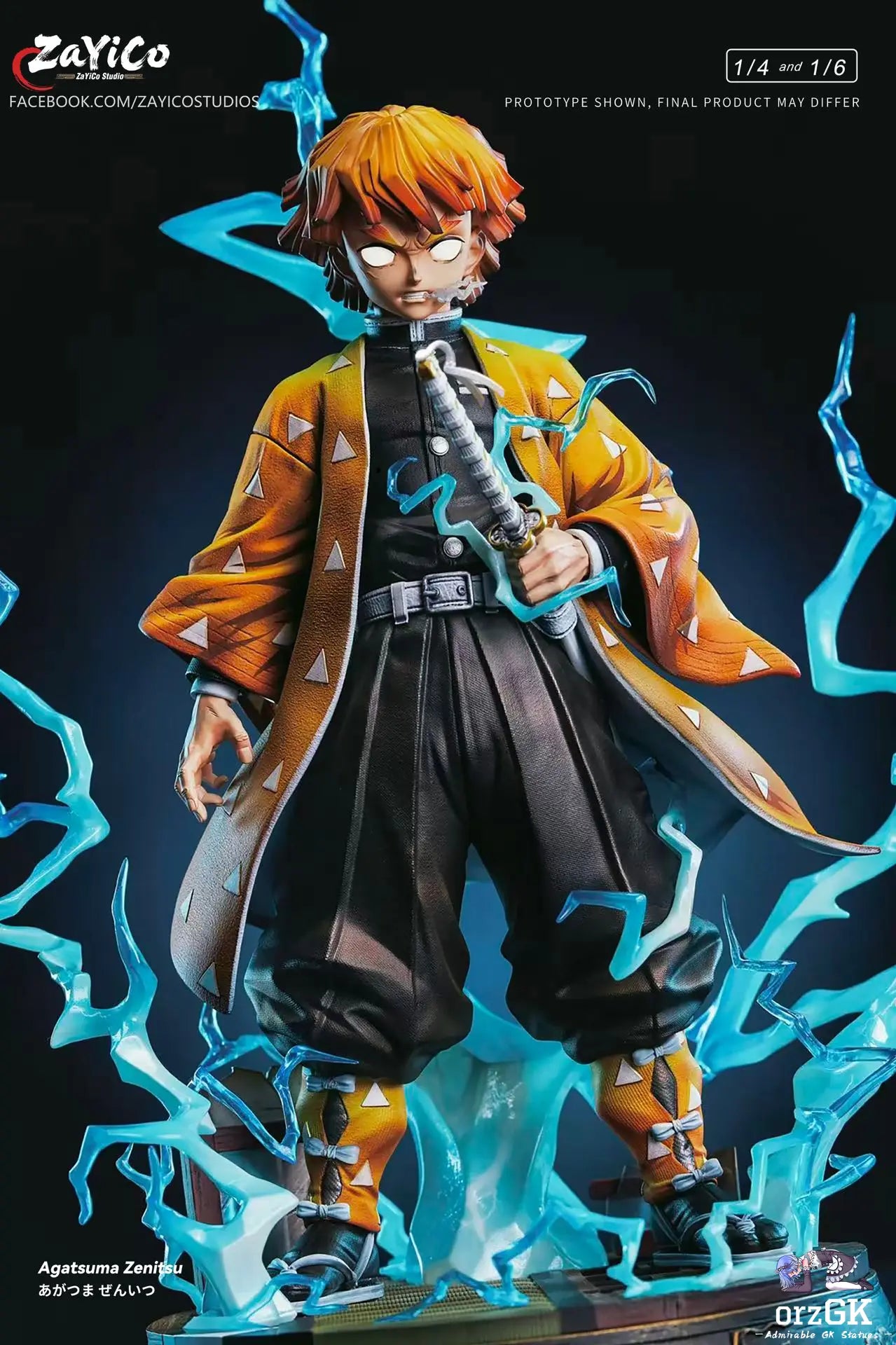Zayico Studio - Agatsuma Zenitsu Demon Slayer resin statue Navy Toys anime figure