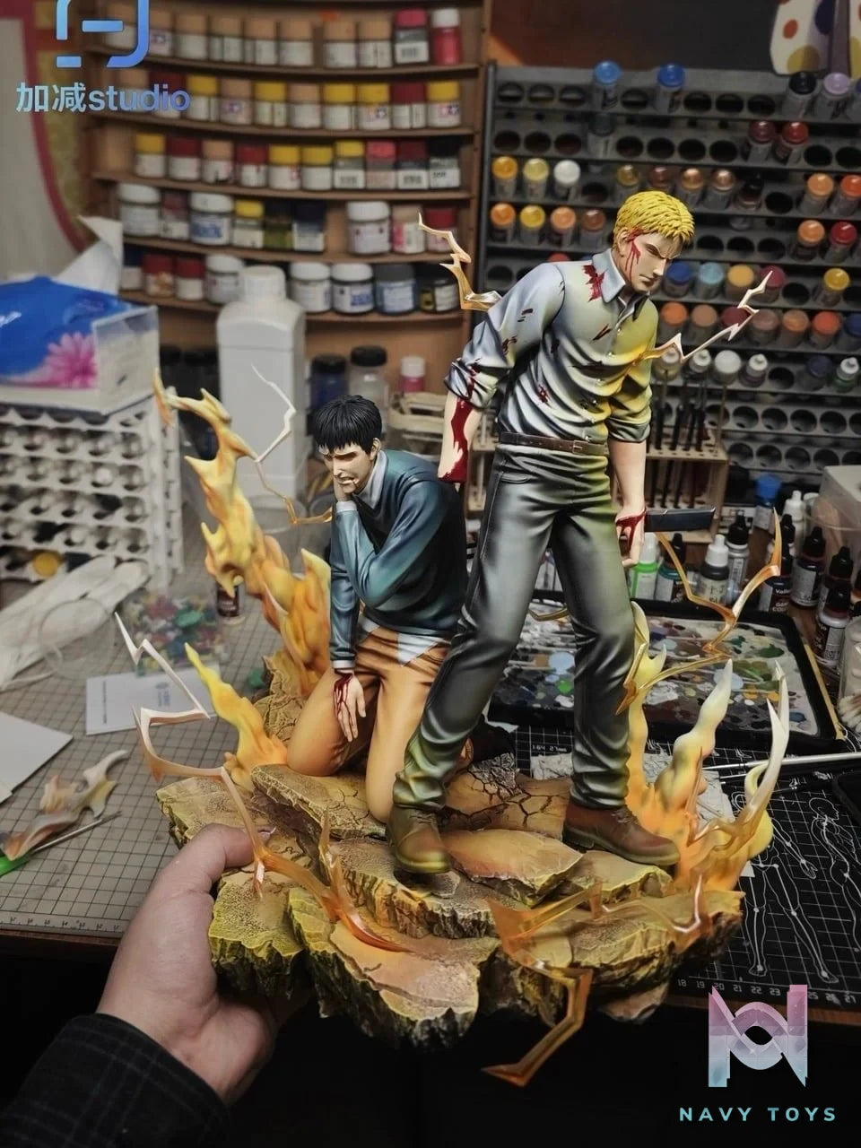 Reiner & Bertholdt & Eren - Attack on Titan - JiaJian Studio resin statue JiaJian studio anime figure
