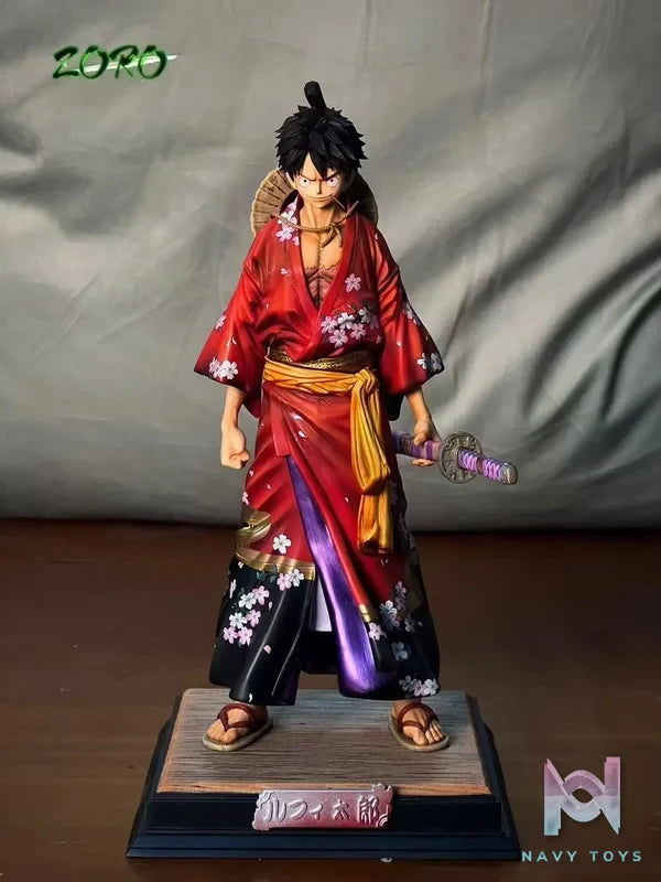 Zoro Studio - One Piece Kimono Luffy resin statue Navy Toys anime figure
