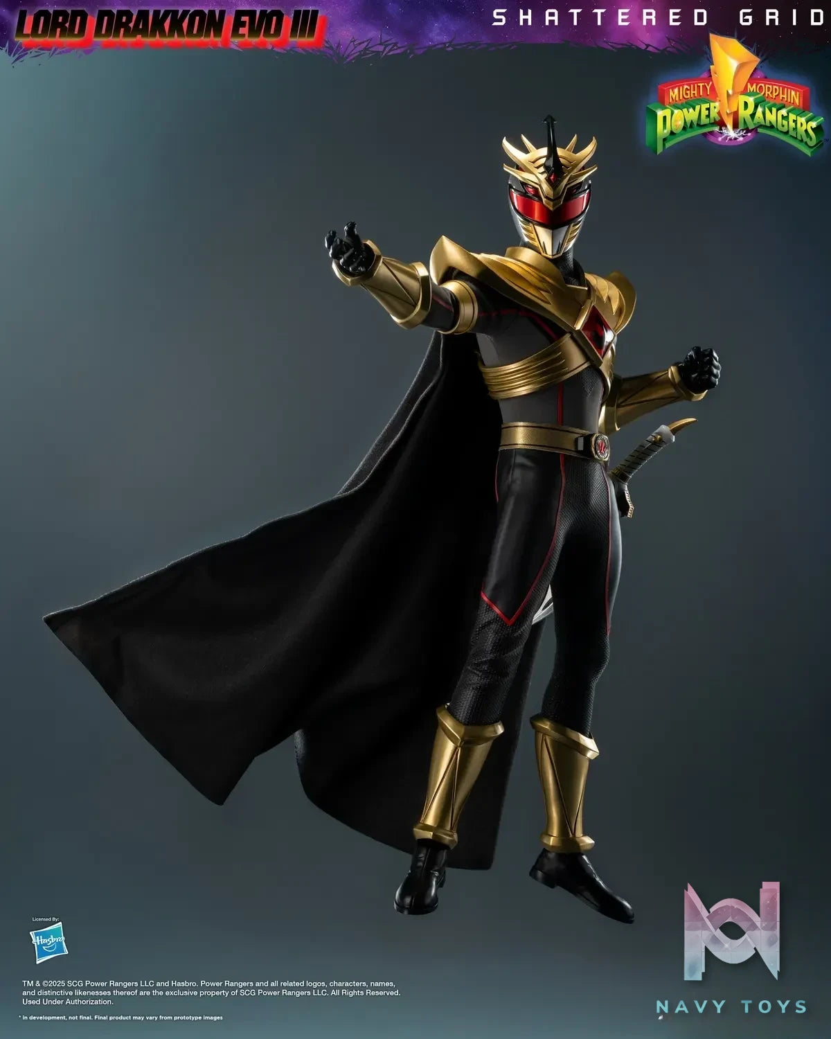 Threezero – Mighty Morphin Power Rangers: Shattered Grid FigZero 1/6 Lord Drakkon Evo III 3Z10260W0 (Licensed)