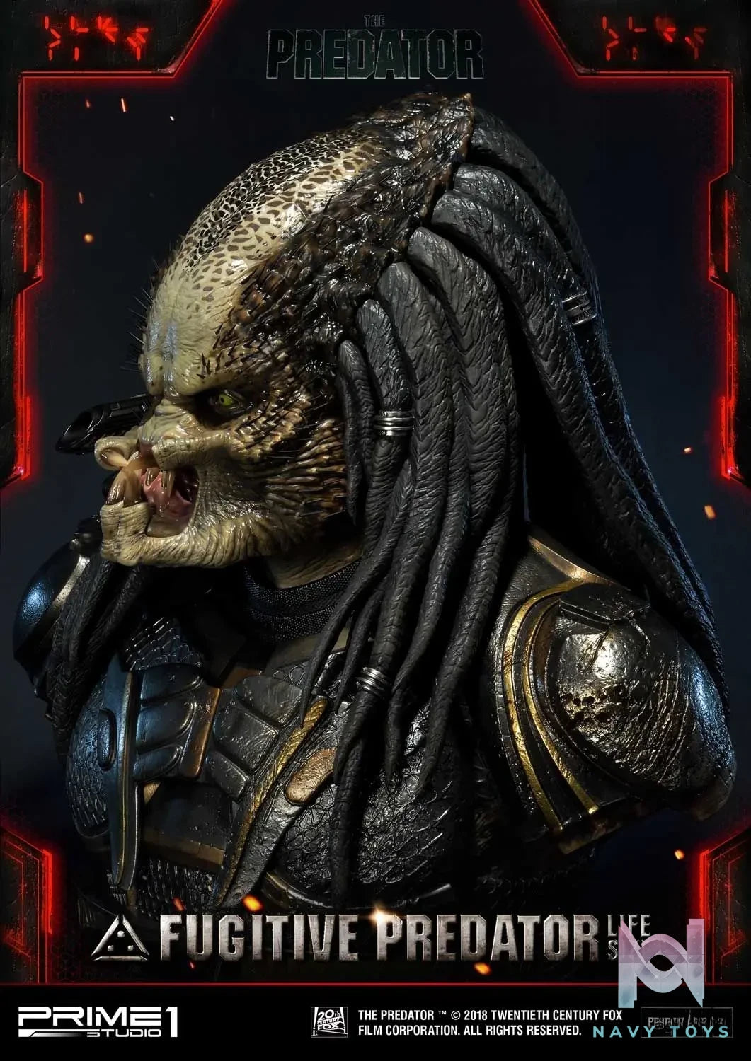 Prime 1 Studio – Life Size Bust The Predator (Film) Fugitive Predator LSTPR-01 LSTPR-01DX (Licensed)