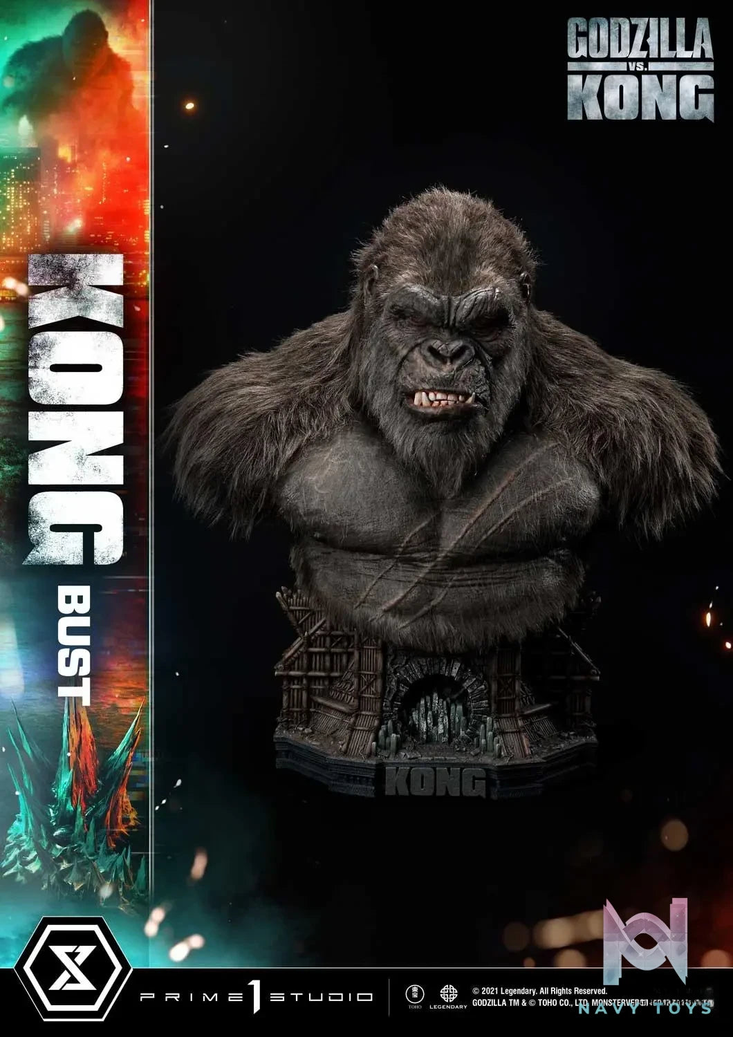 Prime 1 Studio – Life Size Bust Godzilla vs Kong Kong LSGVK-02 (Licensed)