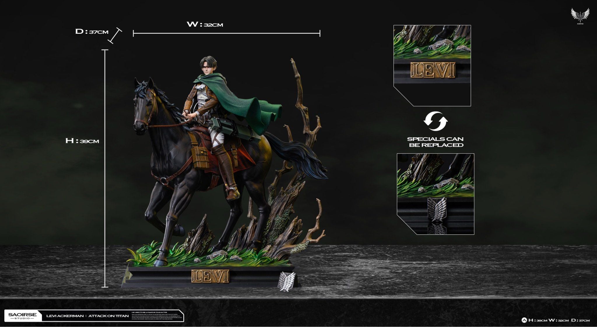 Captain Levi - Attack On Titan - Saoirse Studio resin statue Saóie Studio anime figure