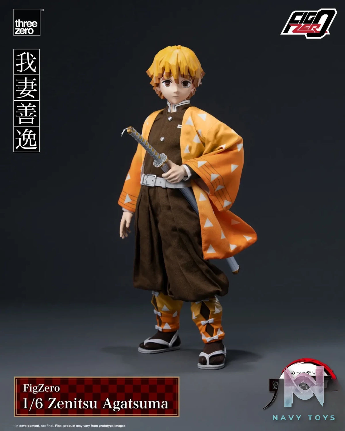 Threezero – Demon Slayer: Kimetsu no Yaiba FigZero 1/6 Zenitsu Agatsuma 3Z06690W0 (Licensed)