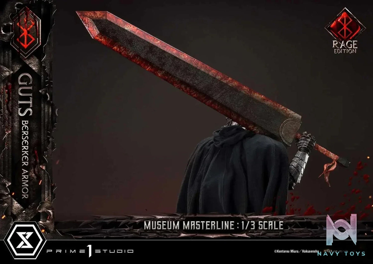 Museum Masterline Berserk Guts, Berserker Armor Rage Edition MMBR-03 MMBR-03DX MMBR-03DXS (Licensed) - Prime 1 Studio resin statue Navy Toys anime figure