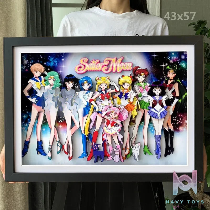 KALA HOME Studio – Sailor Moon Multiple Characters #01 3D Decorative Painting Sailor Moon