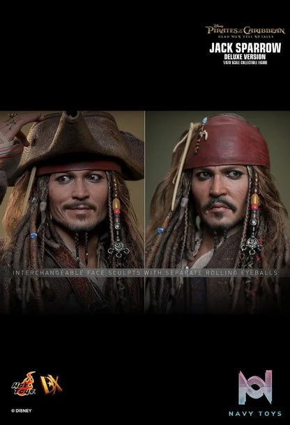 Hottoys – Pirates of the Caribbean: Dead Men Tell No Tales Jack Sparrow 1/6th scale Collectible Figure DX37 DX38 (Licensed)