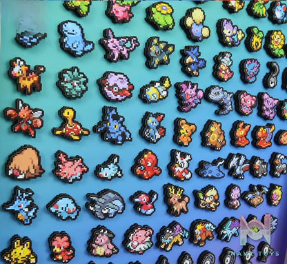 KALA HOME Studio – Generation II Pokémon Pixel Art 3D Decorative Painting Pokémon