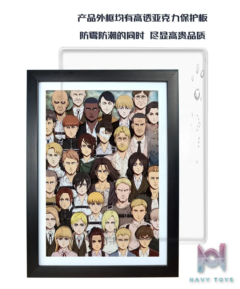 KALA HOME Studio – Attack on Titan Multiple Characters #06 Titan 3D Decorative Painting Attack on Titan