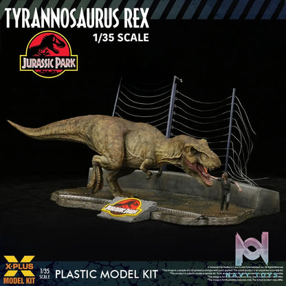 X-PLUS PLEX Studio – Jurassic Park Tyrannosaurus Rex 1/35 Scale Plastic Model Kit 411-200589CP (Licensed)