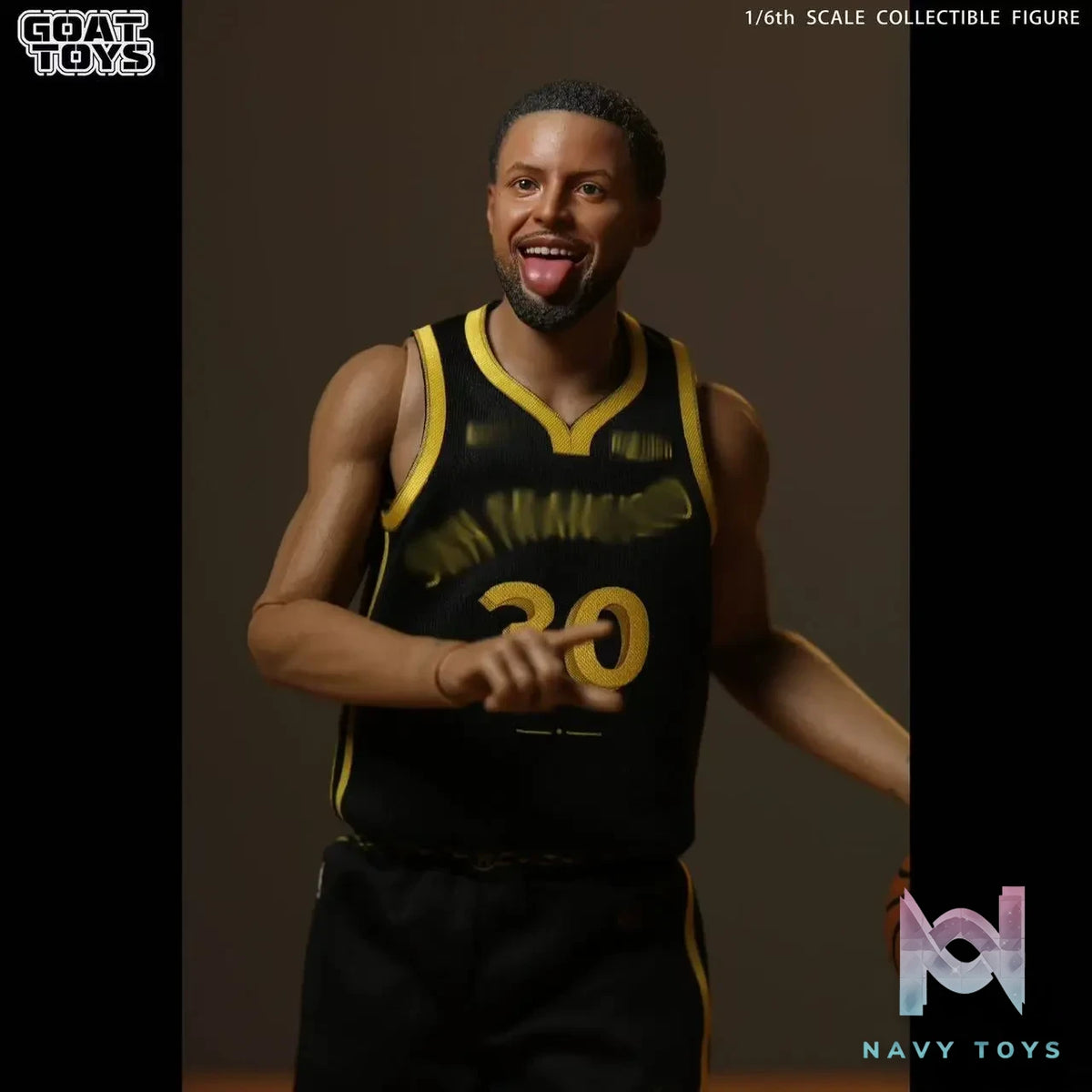 Goat Toys studio – NBA 1/6 Stephen Curry GSW City Edition GT Fine Coating Set Double Head Set