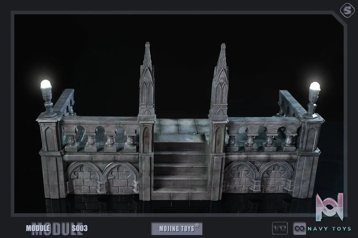 MOjingToys – Original 1/12Module Series Gothic Roof and Staircase Scene S003 (Licensed)