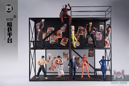 MMMTOYS – 1/12 Scale Diorama Dark Alley Platform M2511 (Licensed)