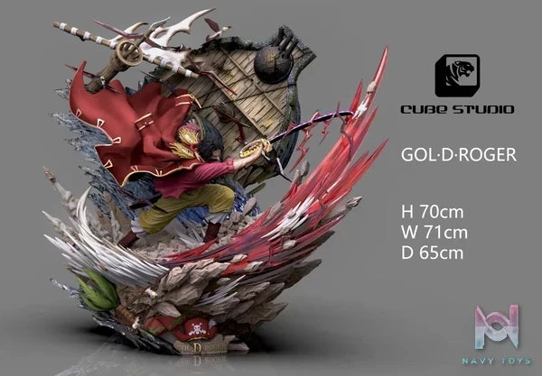 CUBE Studio - One Piece Gol D. Roger Large Scale Statue resin statue Navy Toys anime figure