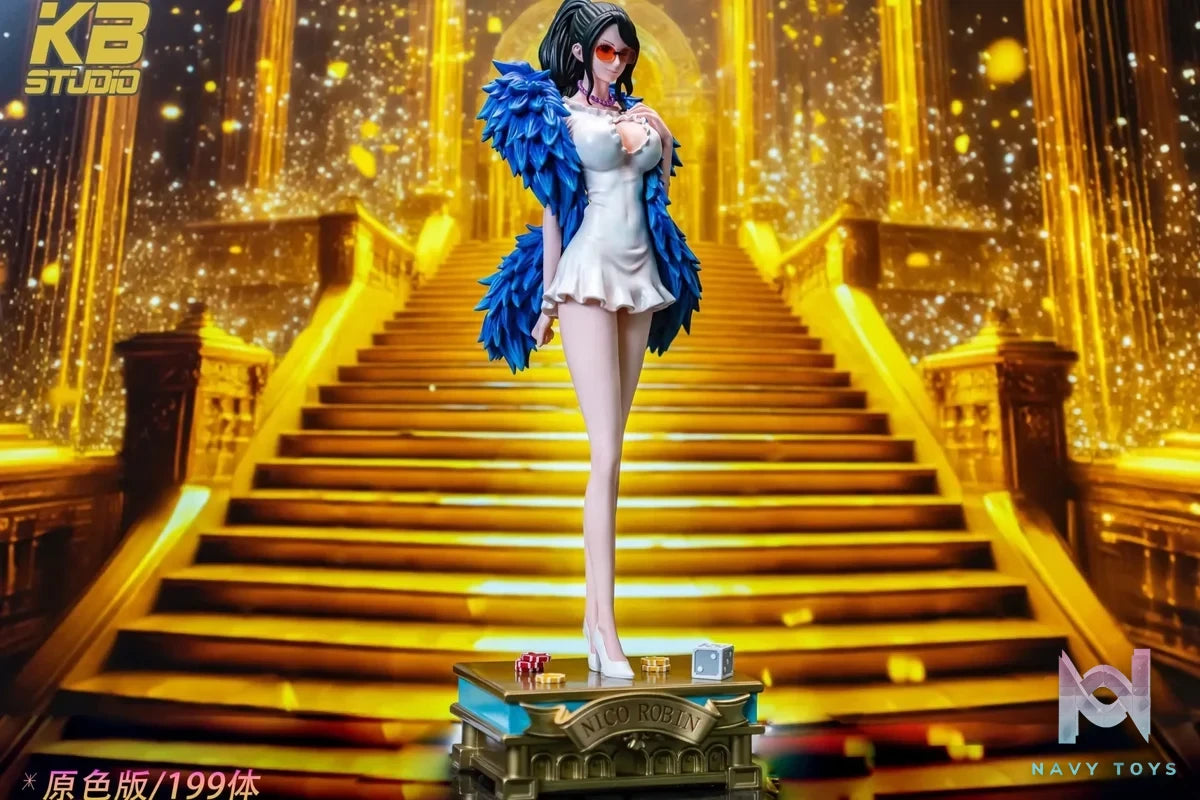 KB Studio - One Piece Golden City Straw Hat Pirates Resonance Series First Robin resin statue Navy Toys anime figure