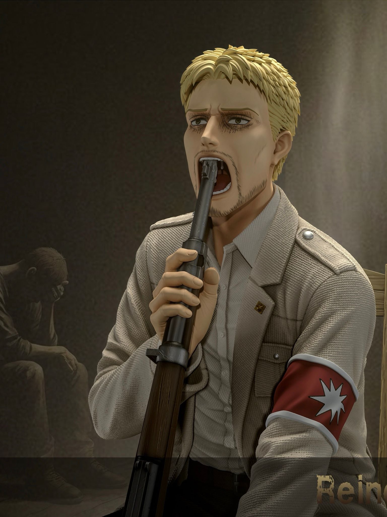 Reiner Braun Dispairing - Attack On Titan - Model Power Studio resin statue Model Power Studio anime figure
