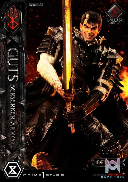 Ultimate Premium Masterline Berserk Guts, Berserker Armor Unleash Edition UPMBR-17 UPMBR-17DX(Licensed) - Prime 1 Studio resin statue Navy Toys anime figure