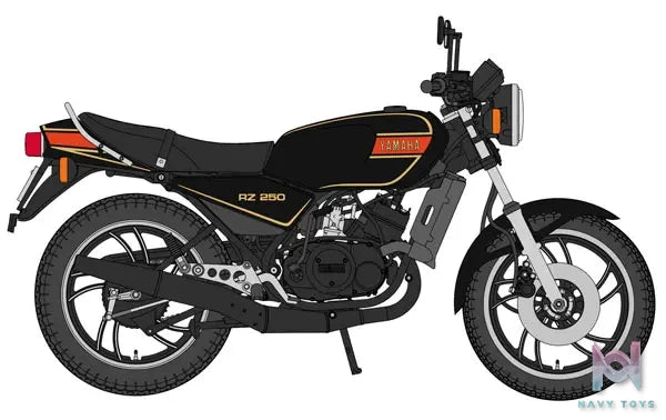 Hasegawa – 1/12 Yamaha RZ250 (4L3) (1980) “Black Color” Plastic Model (Licensed)