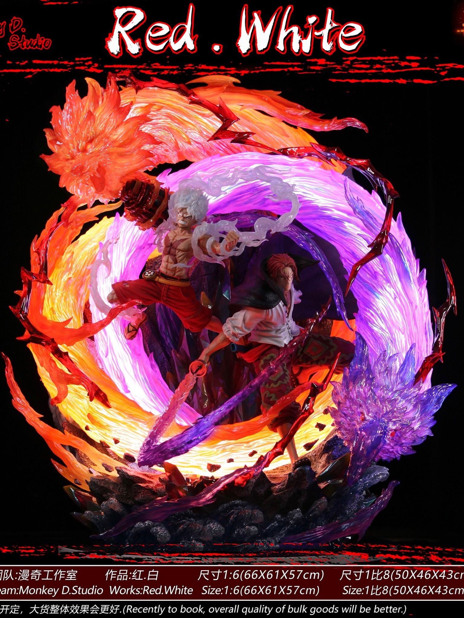 Luffy & Shanks Flim RED - One Piece - Monkey D Studio resin statue monkey d studio anime figure