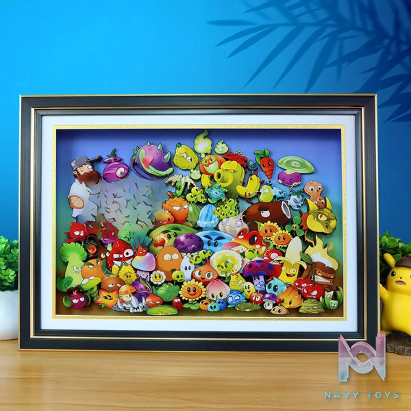 KALA HOME Studio – Plants vs. Zombies Multiple Characters 3D Decorative Painting Plants vs. Zombies