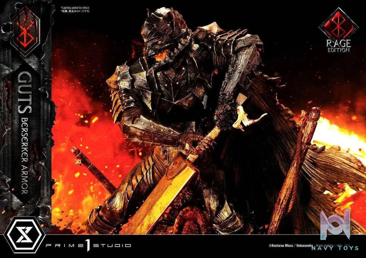 Ultimate Premium Masterline Berserk Guts, Berserker Armor Rage Edition UPMBR-18 UPMBR-18DX(Licensed) - Prime 1 Studio resin statue Navy Toys anime figure