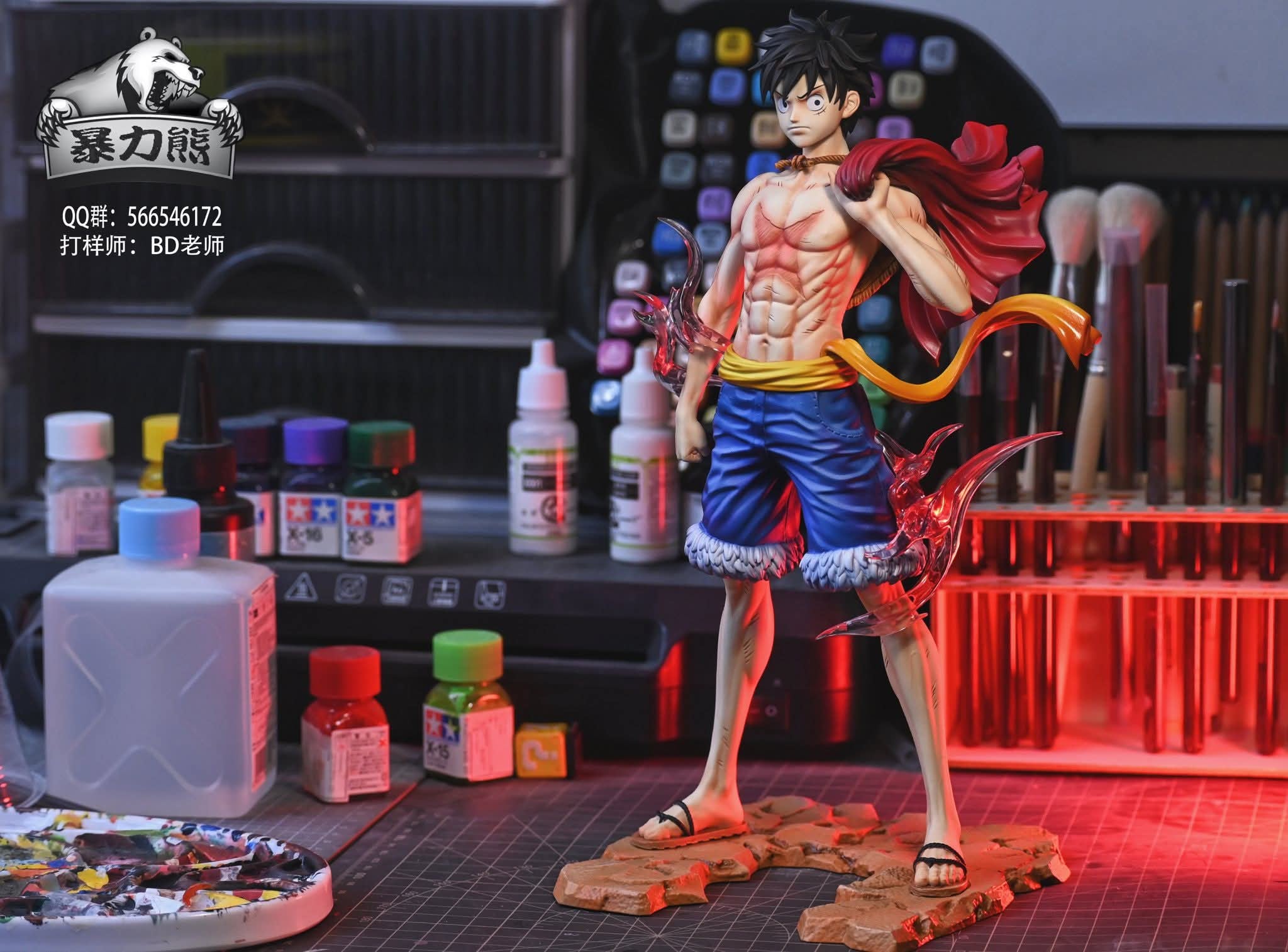 Straw Hat Luffy resin statue violent bear studio anime figure