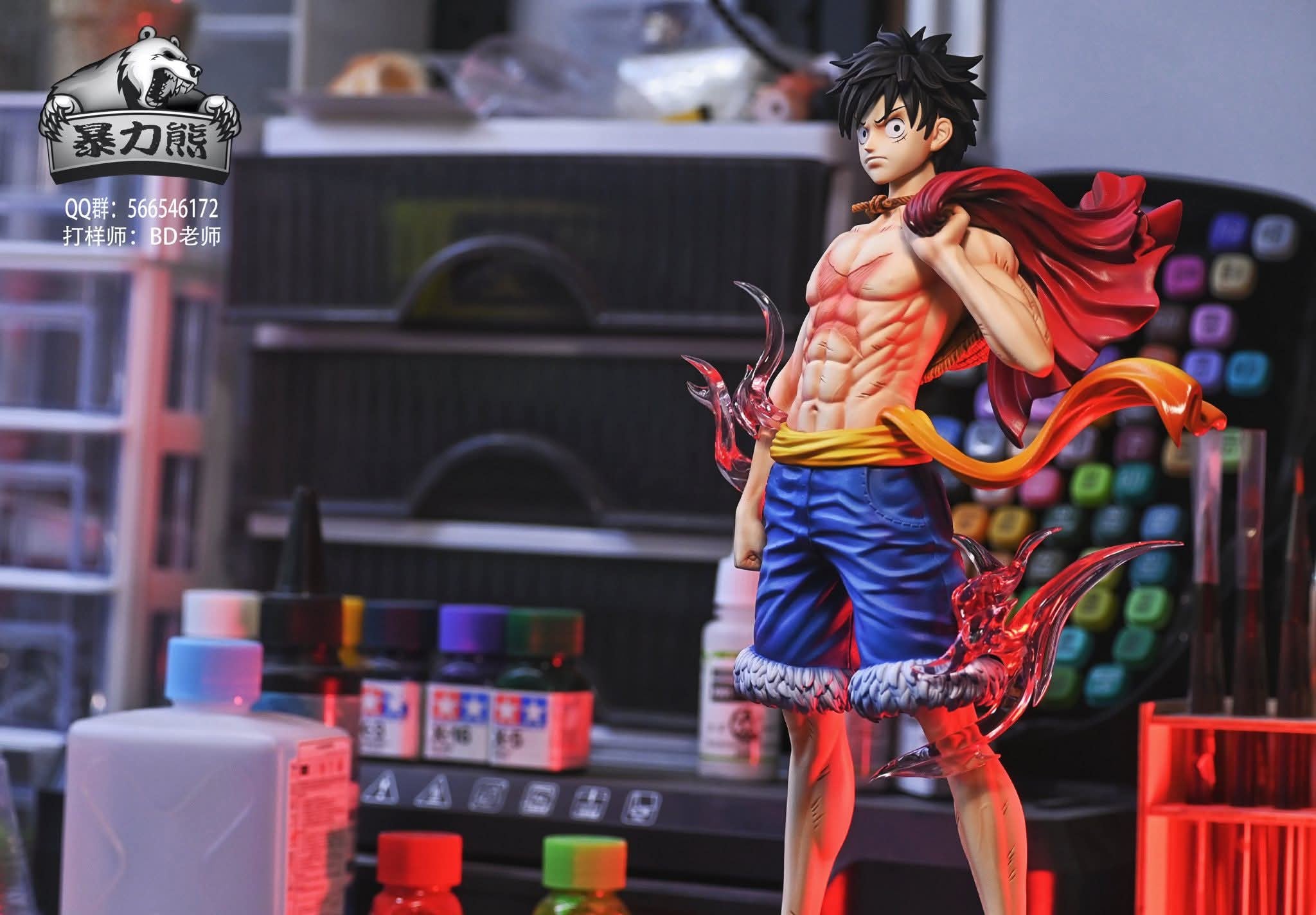 Straw Hat Luffy resin statue violent bear studio anime figure
