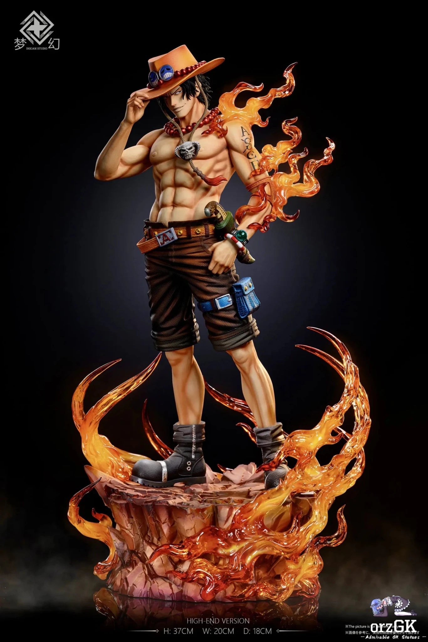 Dream Studio - One Piece Ace's hat - trick debuts resin statue Navy Toys anime figure