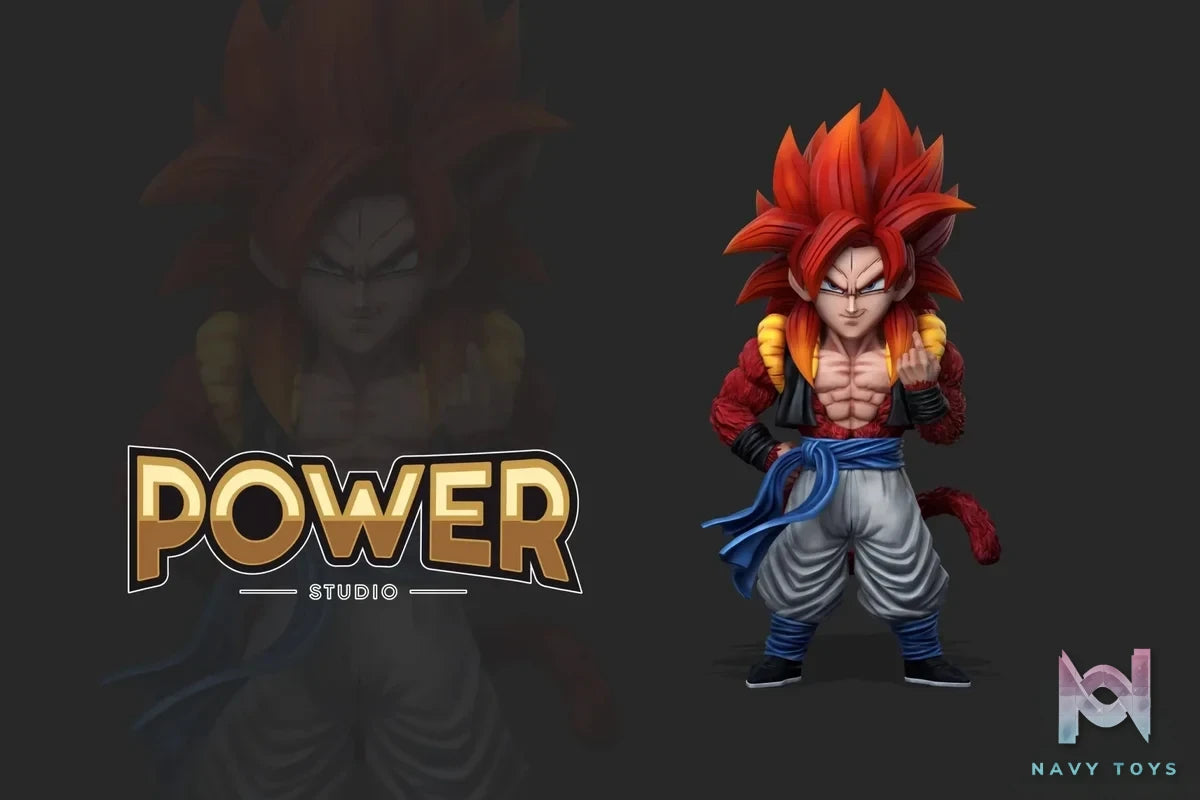 Power Studio - Dragon Ball Super Saiyan 4 Gogeta resin statue Navy Toys anime figure