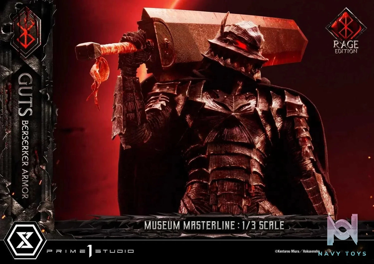 Museum Masterline Berserk Guts, Berserker Armor Rage Edition MMBR-03 MMBR-03DX MMBR-03DXS (Licensed) - Prime 1 Studio resin statue Navy Toys anime figure