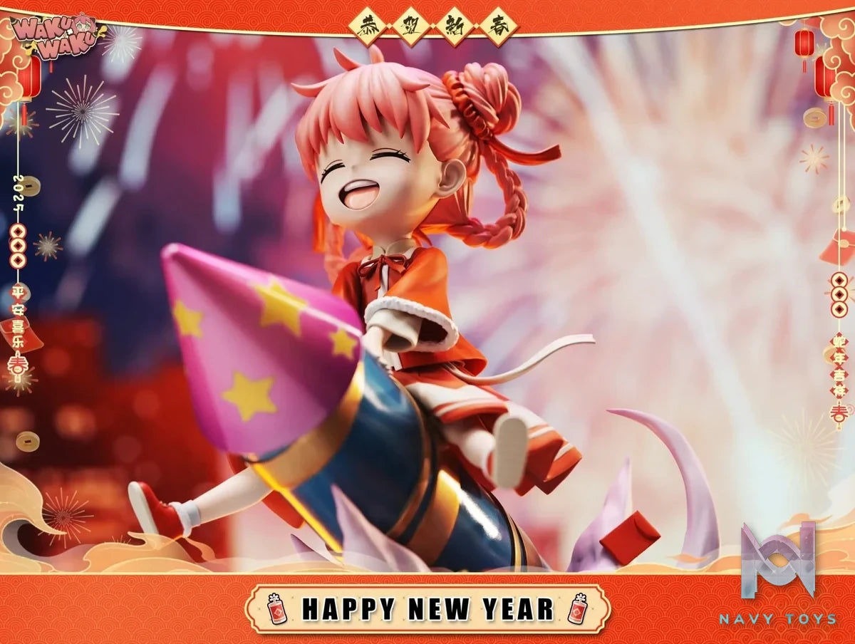 WakuWaku Studio - Spy x Family 2025 New Year Limited Edition Anya resin statue Navy Toys anime figure