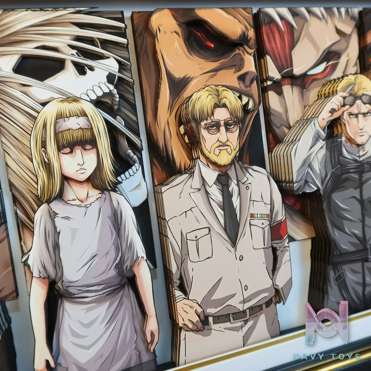 KALA HOME Studio – Attack on Titan Multiple Characters #02 Titan 3D Decorative Painting Attack on Titan