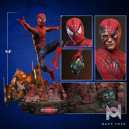 Hottoys – 1/6 Spider-Man Tobey Maguire Battle Damaged Version Action Figure MMS859 (Licensed)