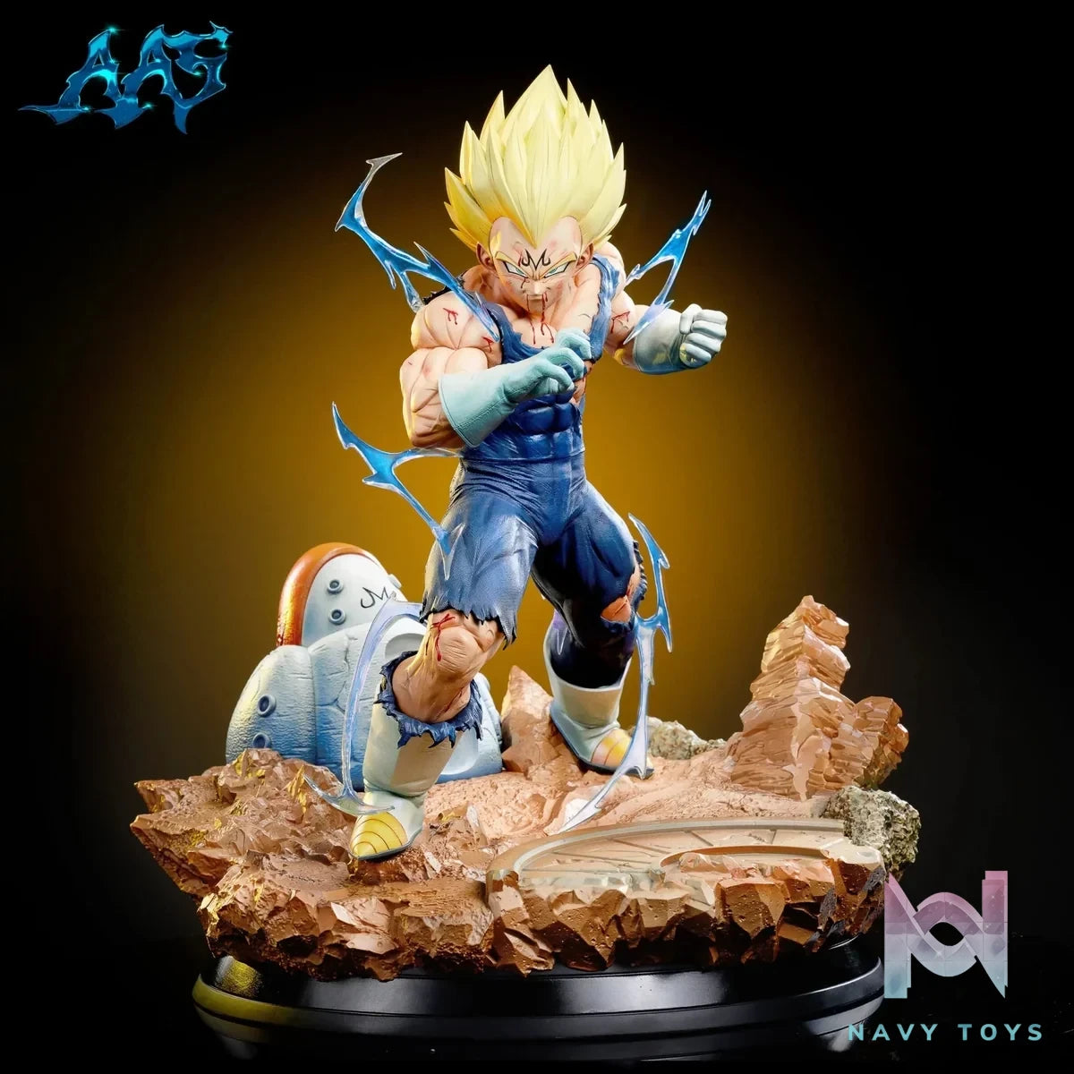 Jie Ke Bang Studio & ArmyAnt Studio - Dragon Ball Demonized Vegeta resin statue Navy Toys anime figure