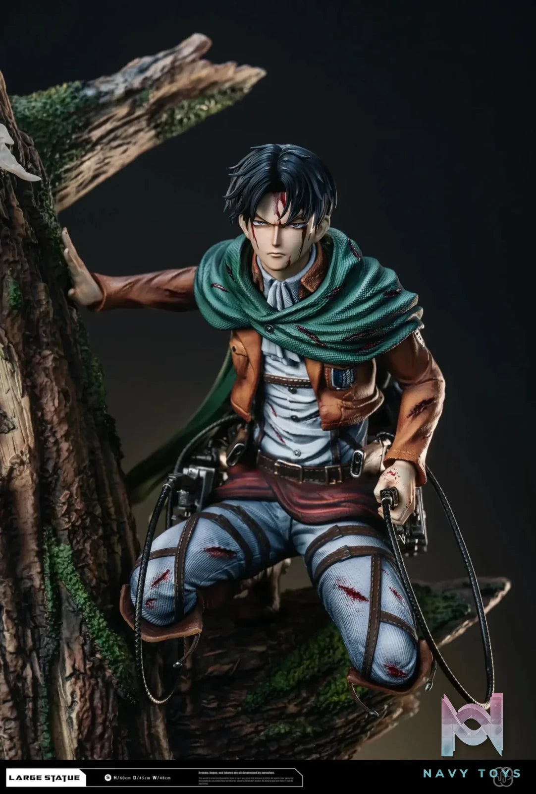 Hertz Studio - Attack On Titan The Sharpest Sword Levi & Erwin resin statue Navy Toys anime figure