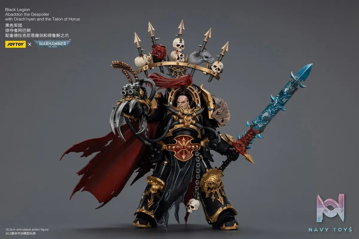 JOYTOY – 1/18 Black Legion Abaddon the Despoiler with Drach’nyen and the Talon of Horus JT02922 (Licensed)