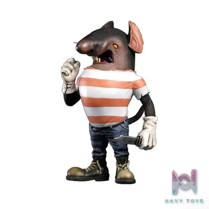 Manas SUM – Original Black Cat Police Chief Yellow-faced White Cat Squad Leader & mouse that eats cats (Licensed)