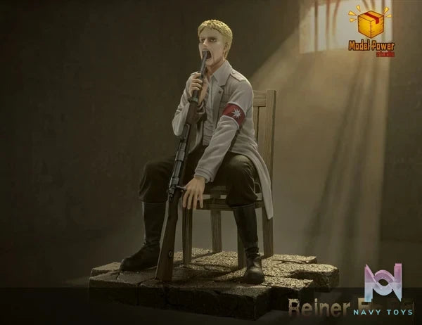 Model Power Studio - Attack on Titan Despairing Reiner Braun resin statue Navy Toys anime figure