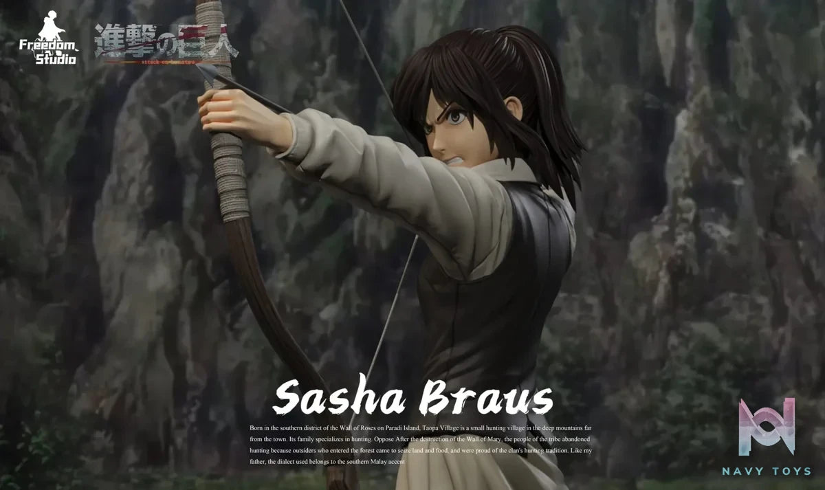 Freedom Studio - Attack on Titan Archery - Sasha Braus resin statue Navy Toys anime figure