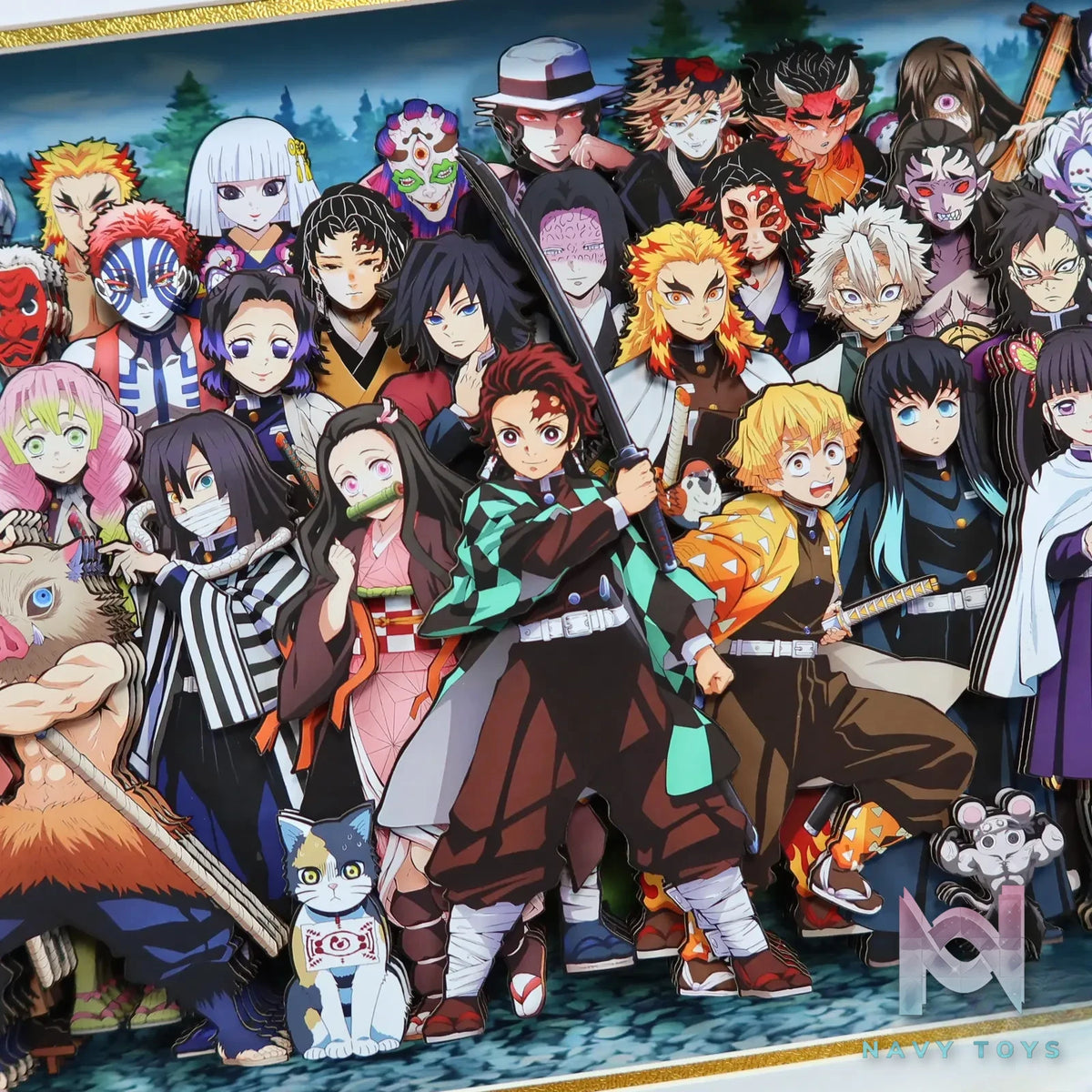 KALA HOME Studio – Demon Slayer Multiple Characters #08 3D Decorative Painting Demon Slayer