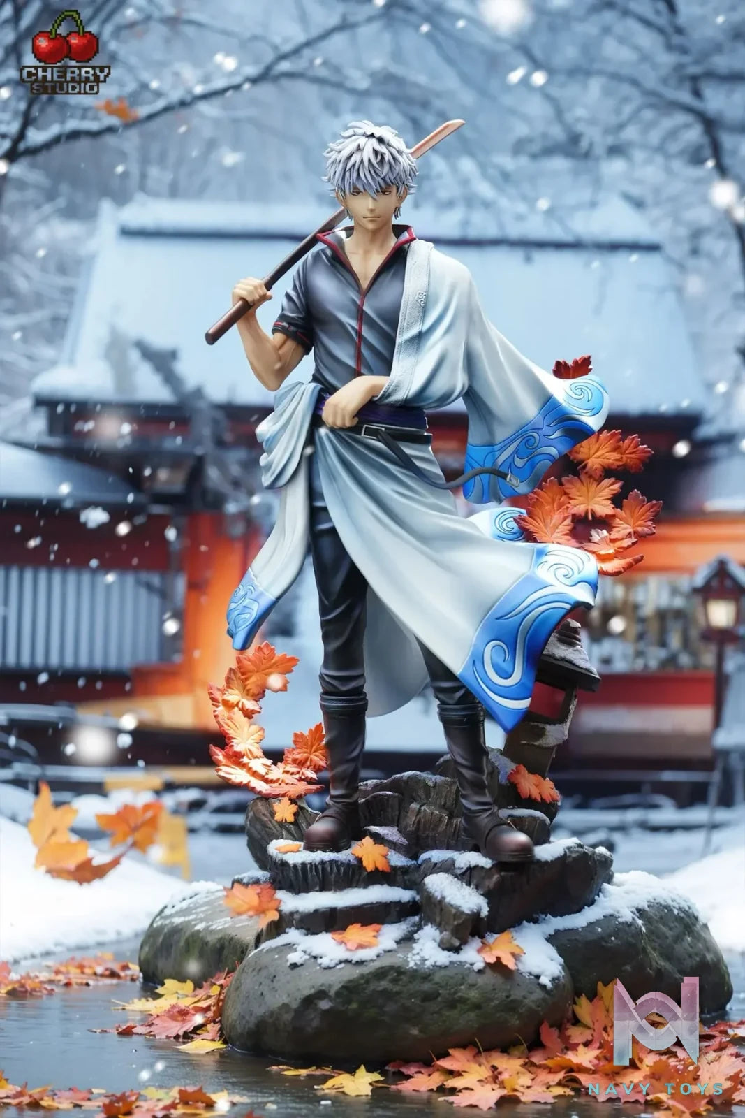 CHERRY Studio - Gin Tama Statue Series No.1 Gintoki Sakata resin statue Navy Toys anime figure