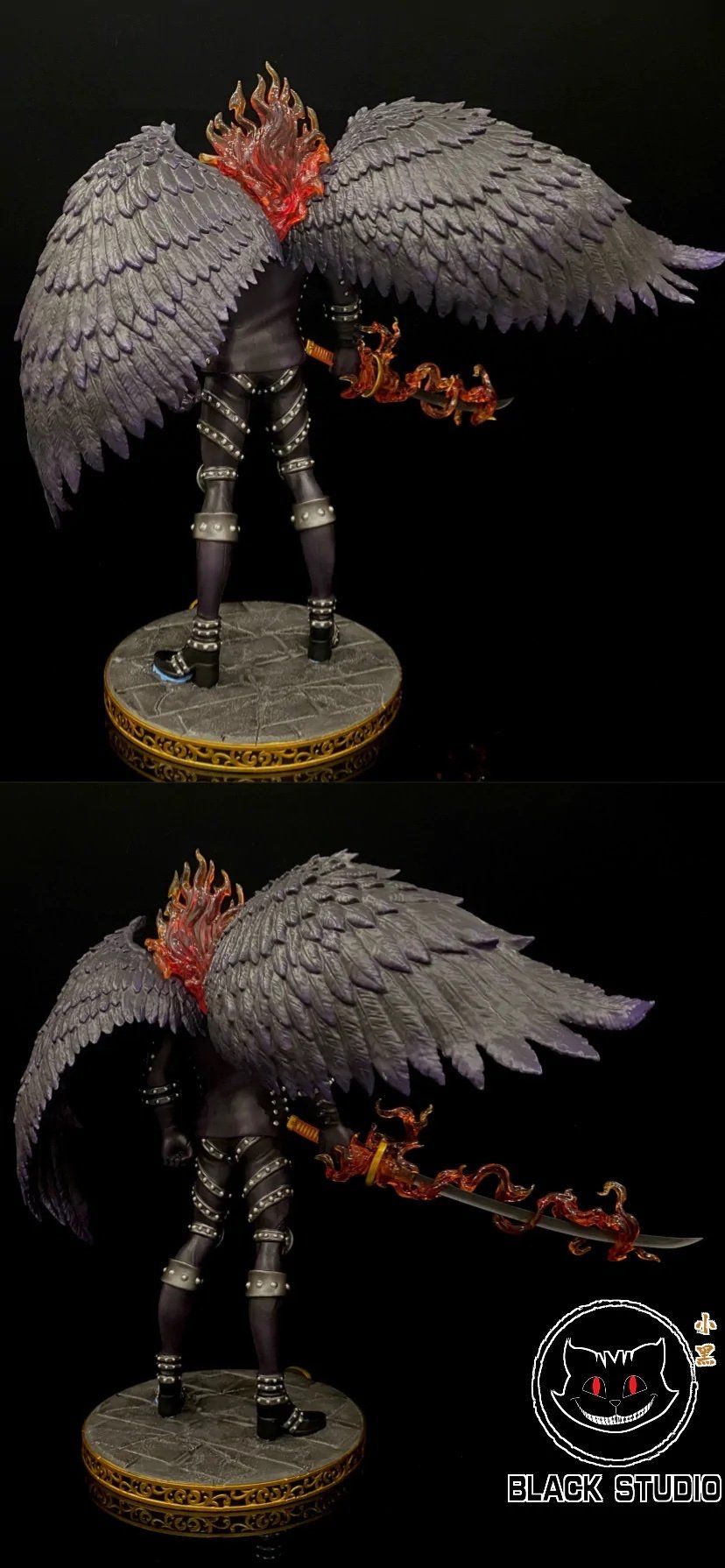 King resin statue black Studio anime figure