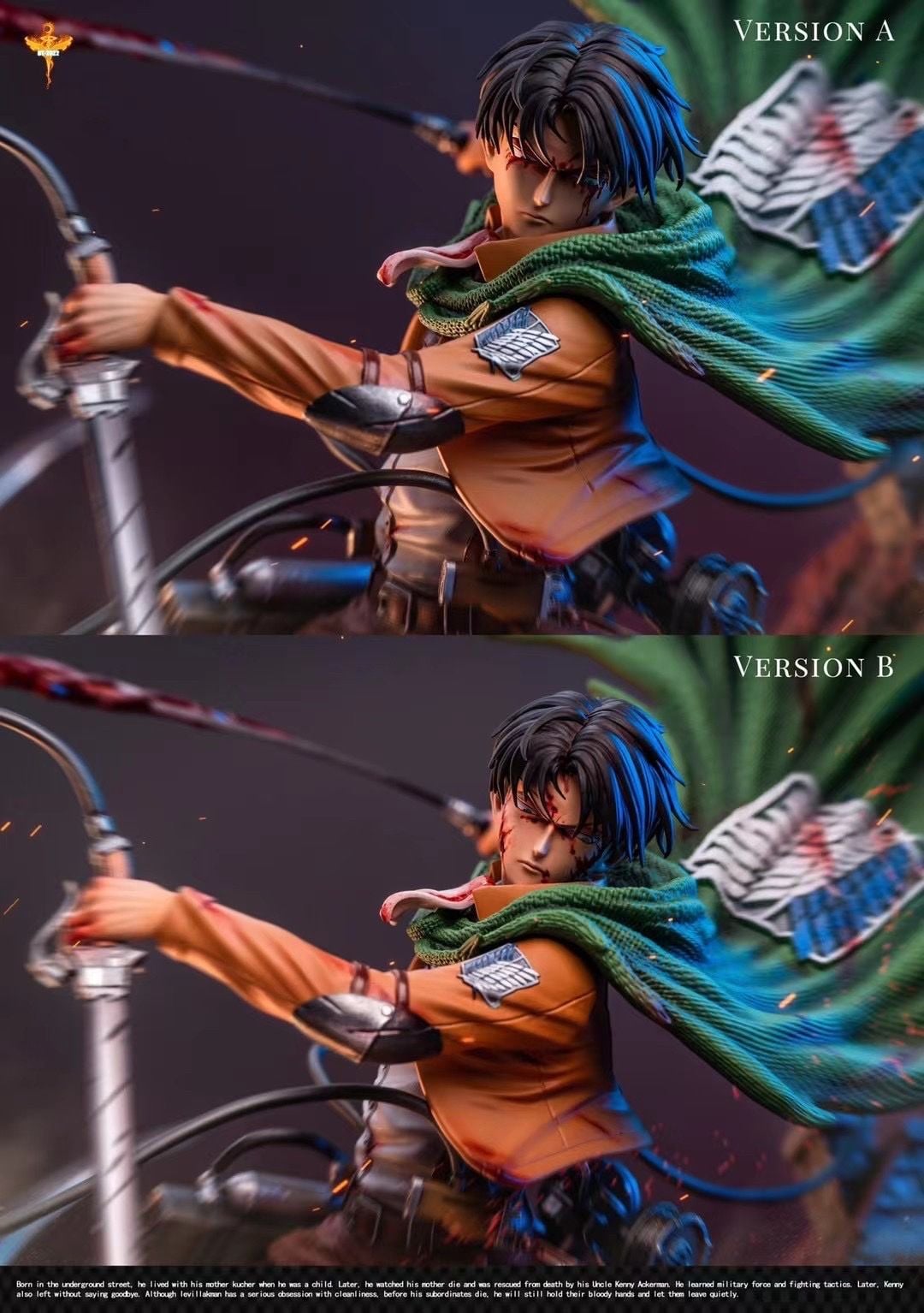 Levi VS Zeke resin statue dt studio anime figure