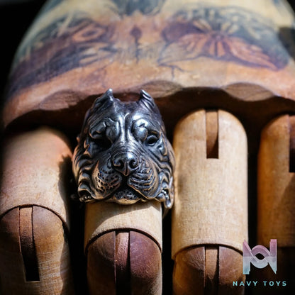 Raven Studio (silver jewelry) – Original Exclusive Design “War God” Pit Bull Ring Original