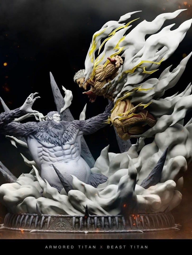 Armored Titan VS Beast Titan - Attack On Titan - Chikara Studio resin statue Chikara Studio anime figure